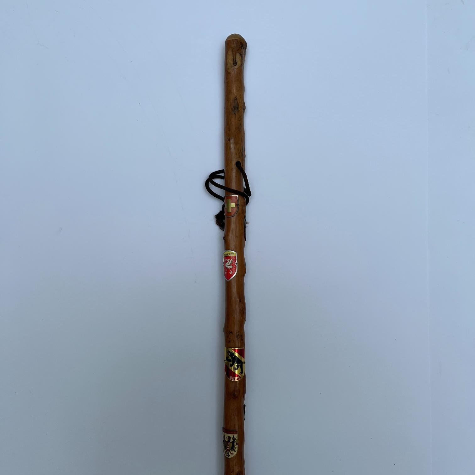 Bastón en madera con escudos