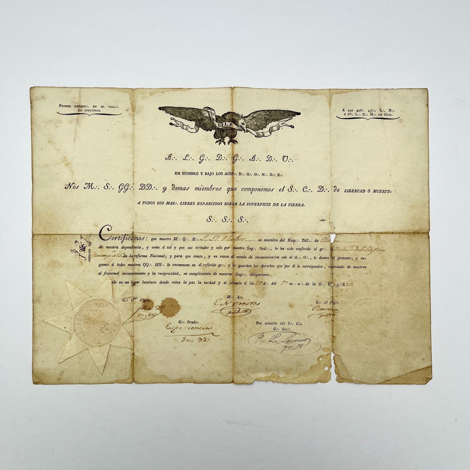 Documento "S.C.D. de Libertad o Muerte"