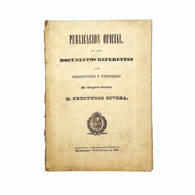 Documento Fructuoso Rivera 1847
