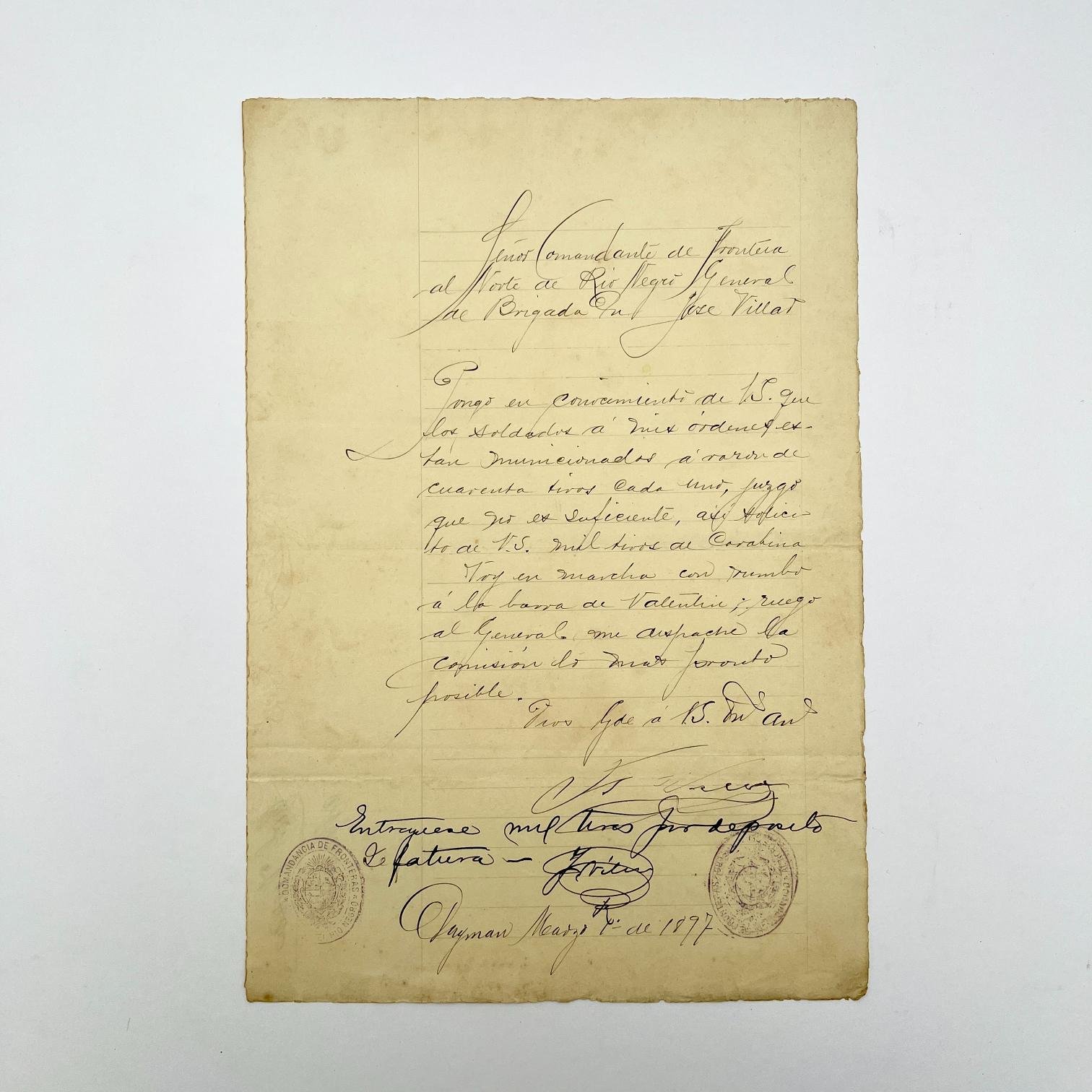 Documento revolución 1897