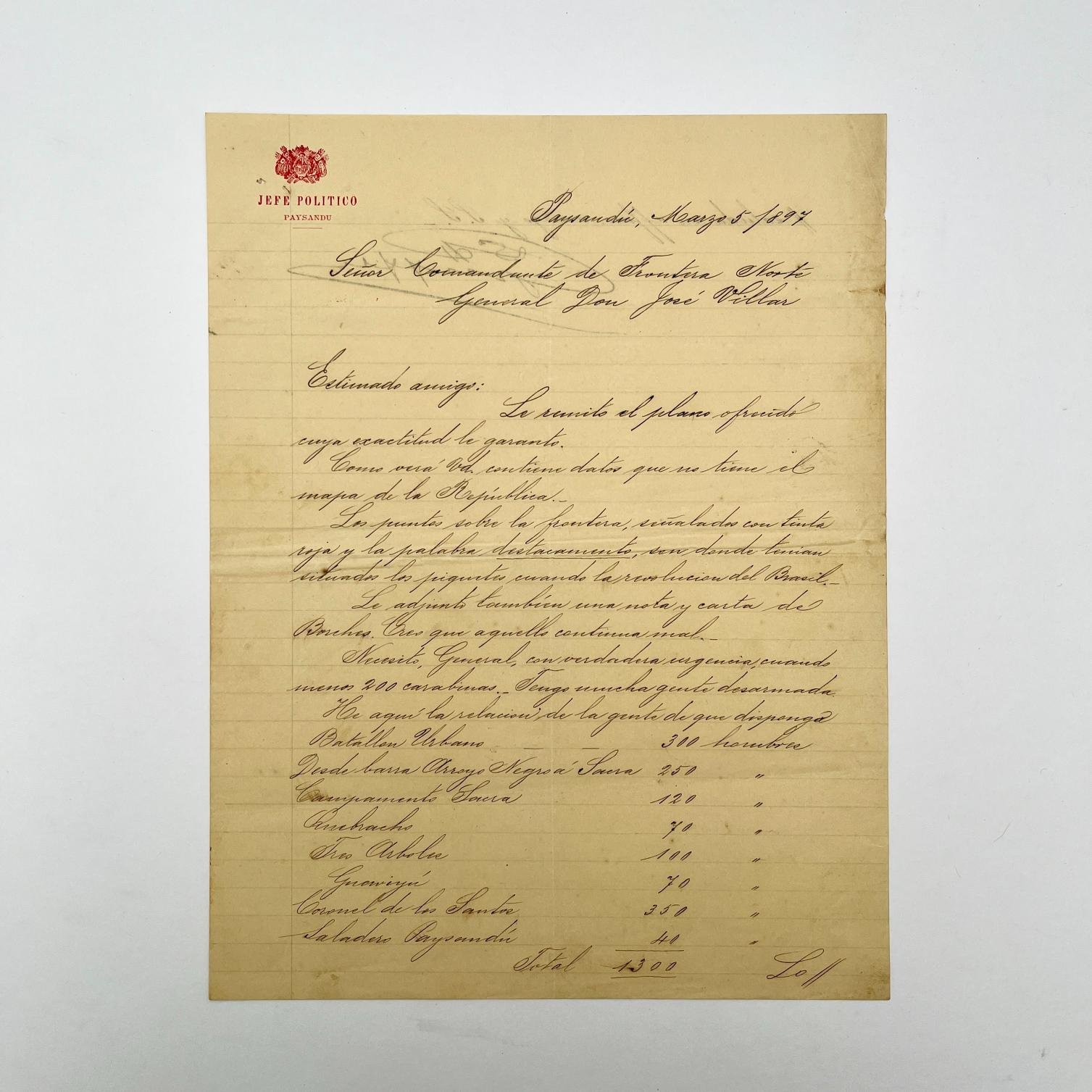 Documento revolución 1897