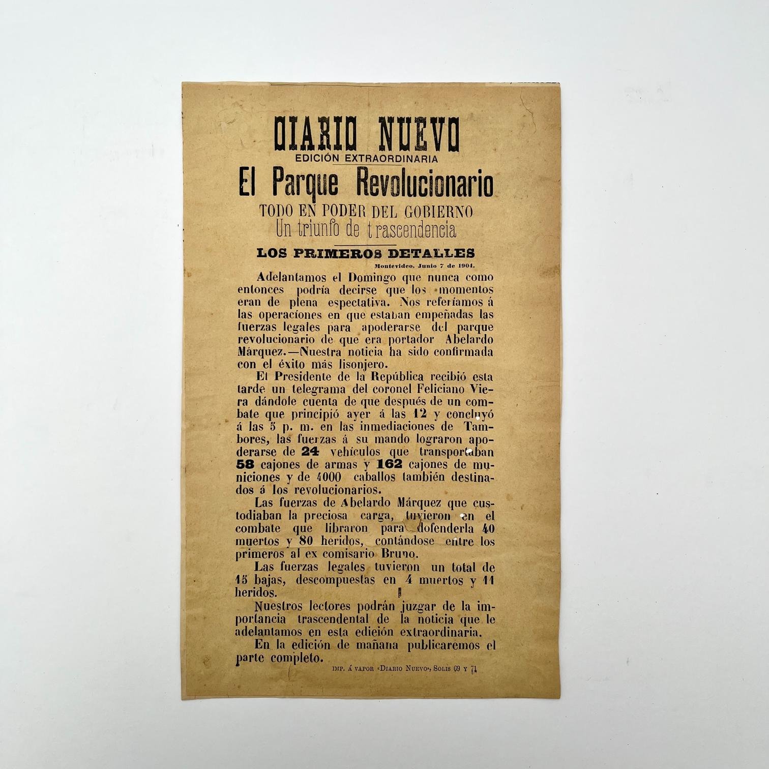 Documento revolución 1904