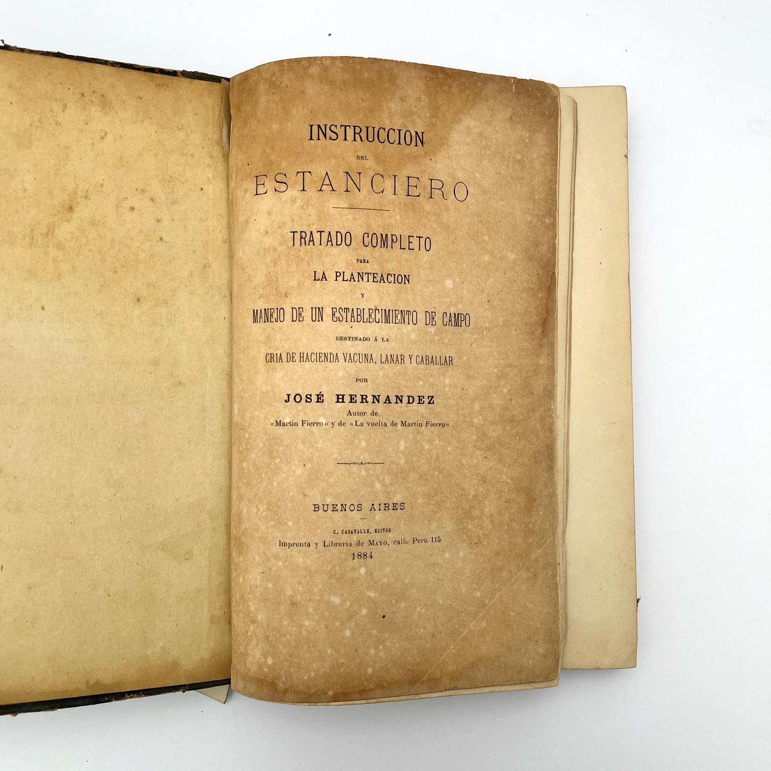 Instrucción del Estanciero 1884