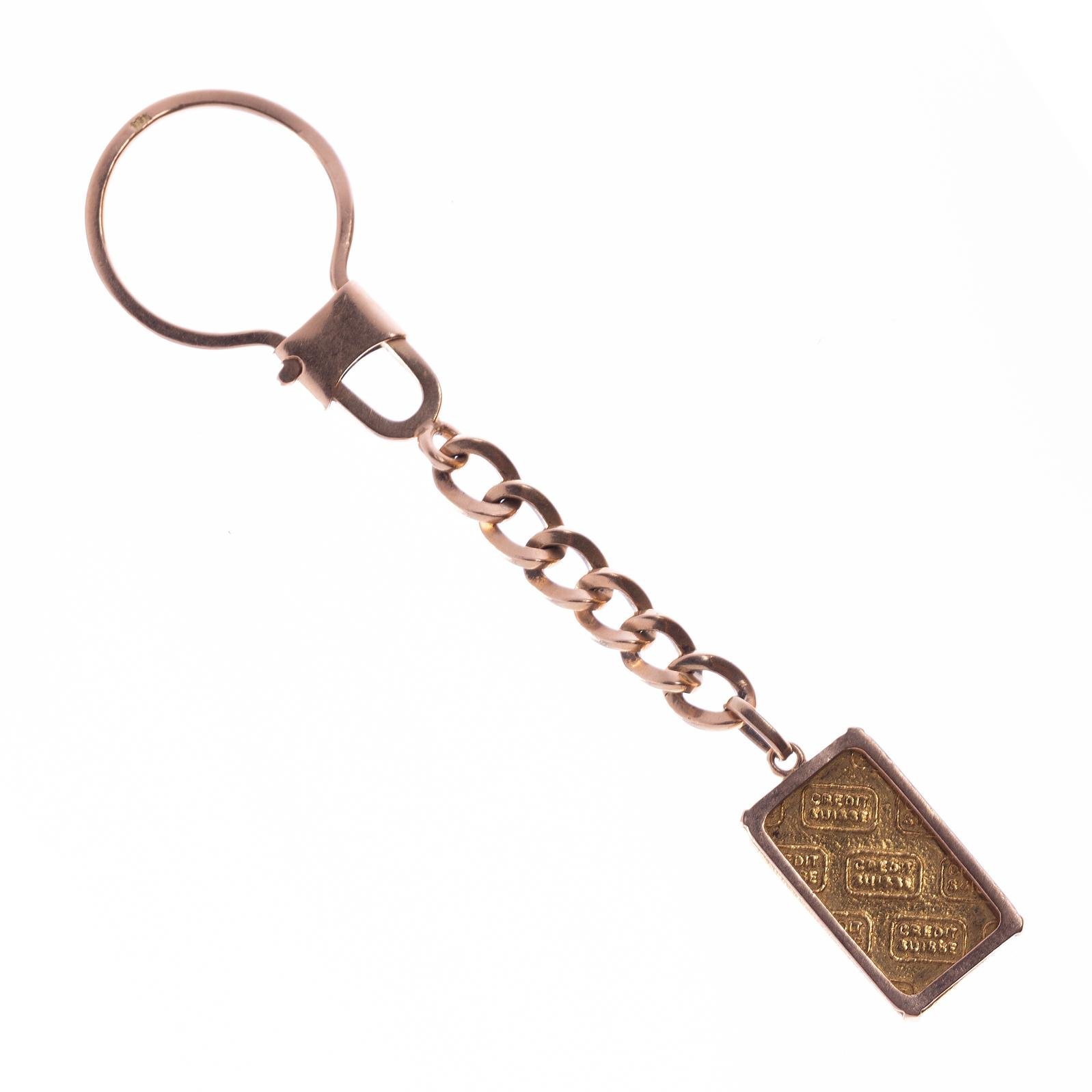 Llavero con lingote en oro Credit Suisse