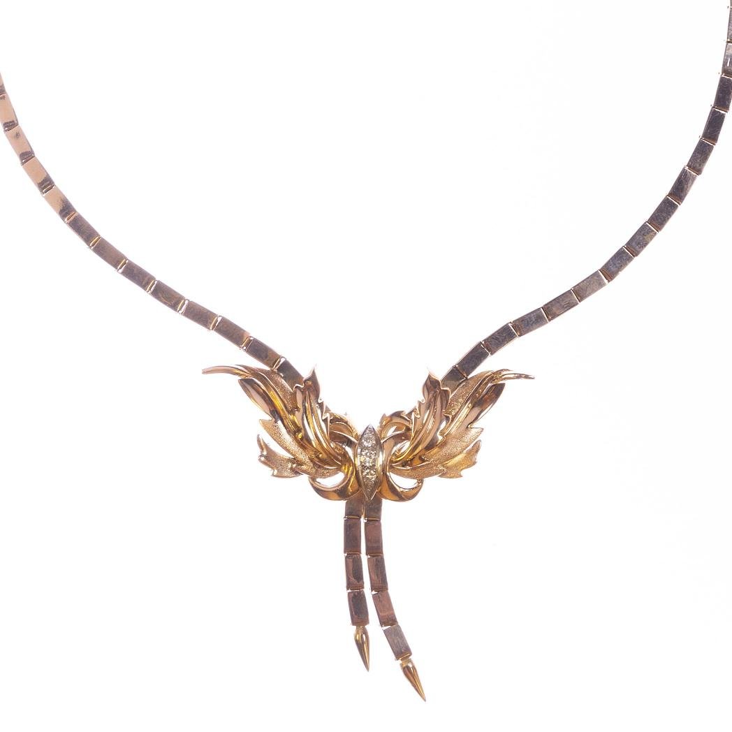 Gargantilla en oro 18 K con brillantes