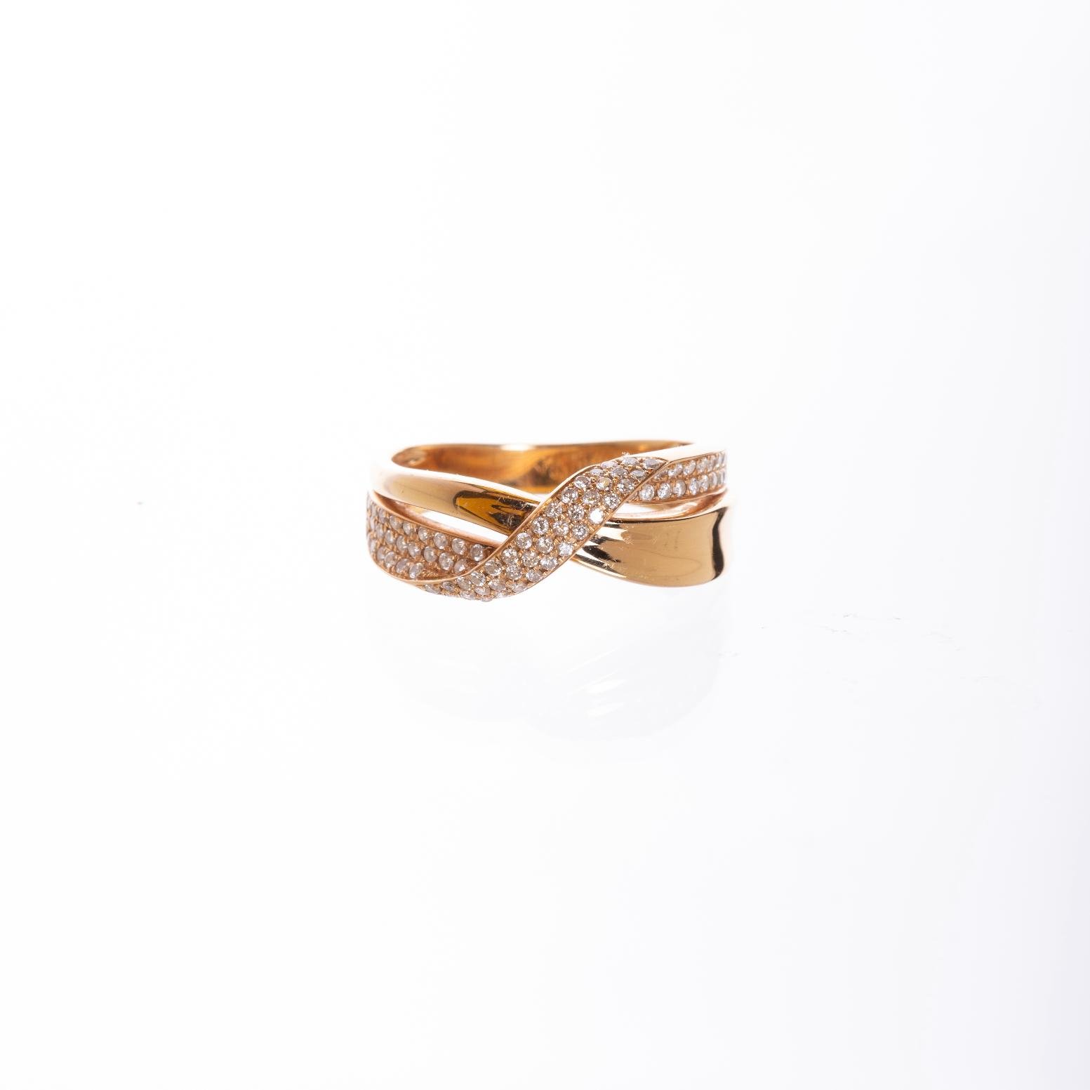 Anillo en oro 18 K y brillantes