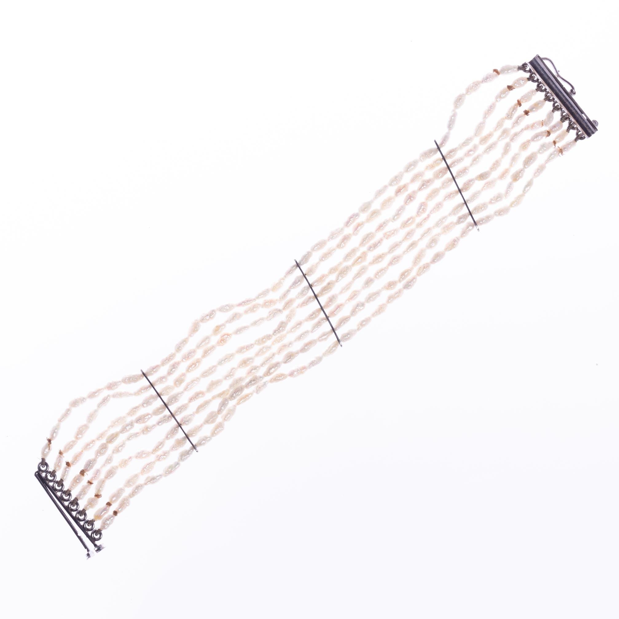 Pulsera de perlas barrocas y oro