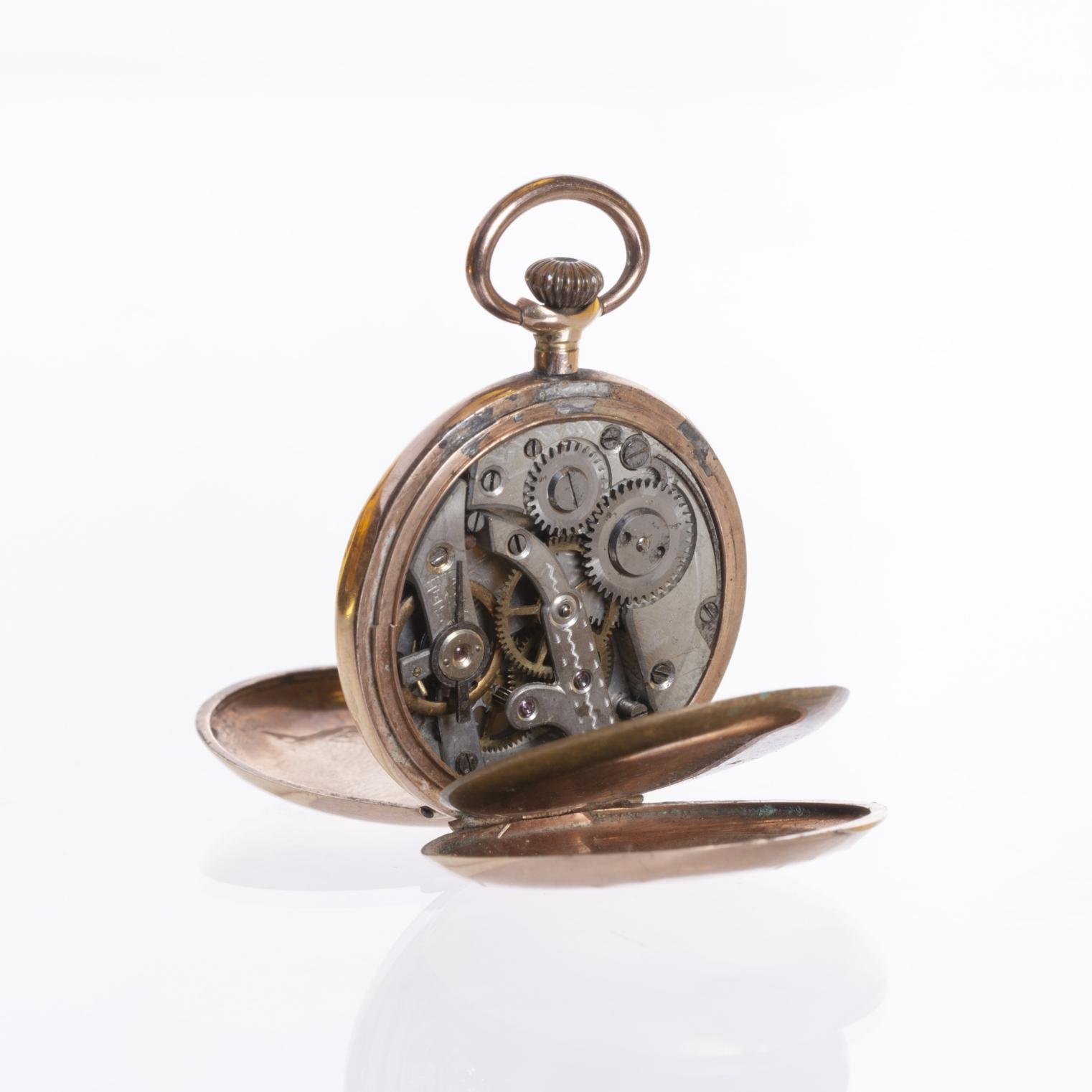 Reloj chatelaine en oro 9 K - Imagen 4