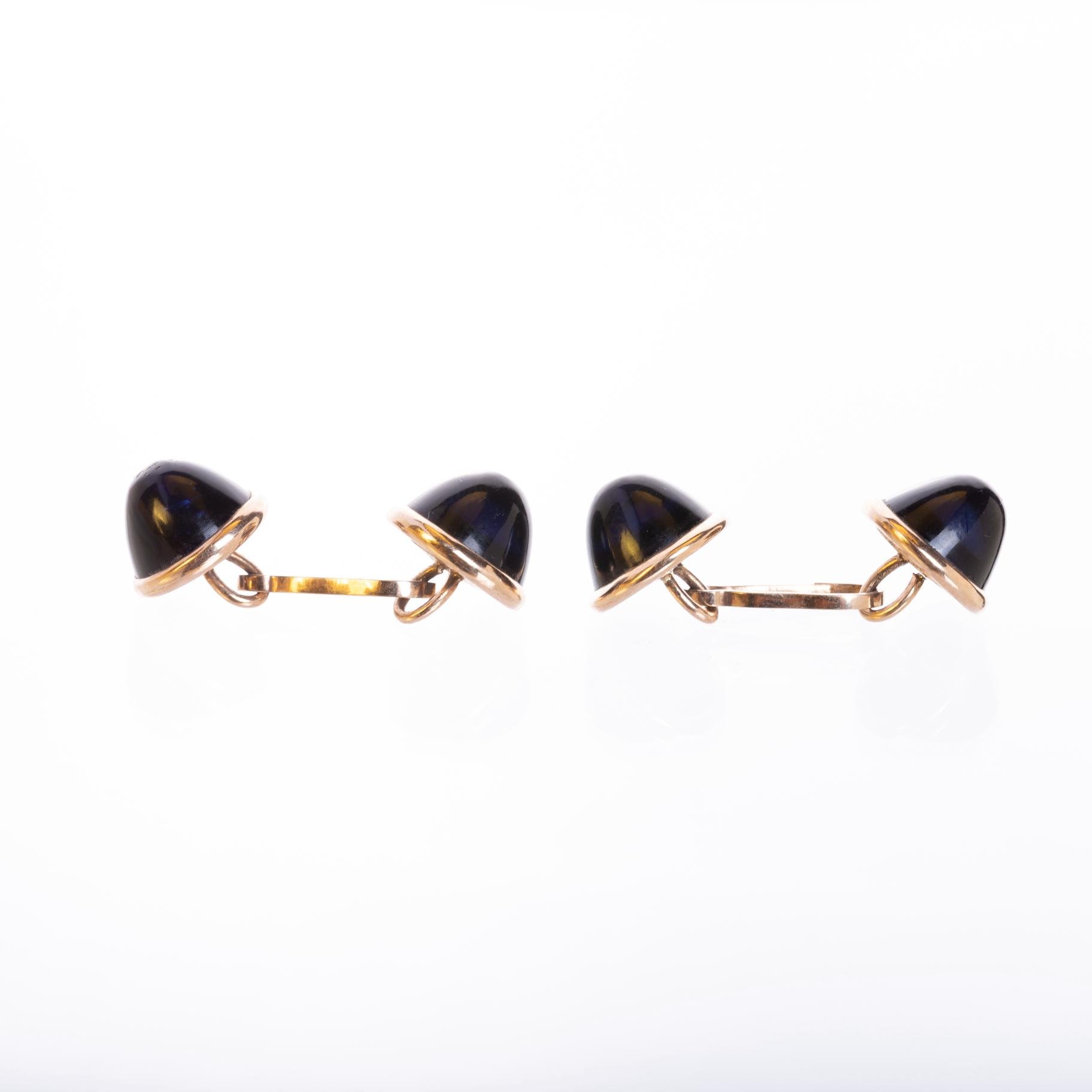Gemelos en oro y zafiro
