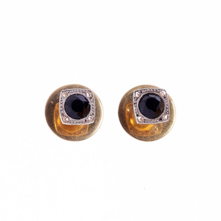 Botones en oro con diamantes