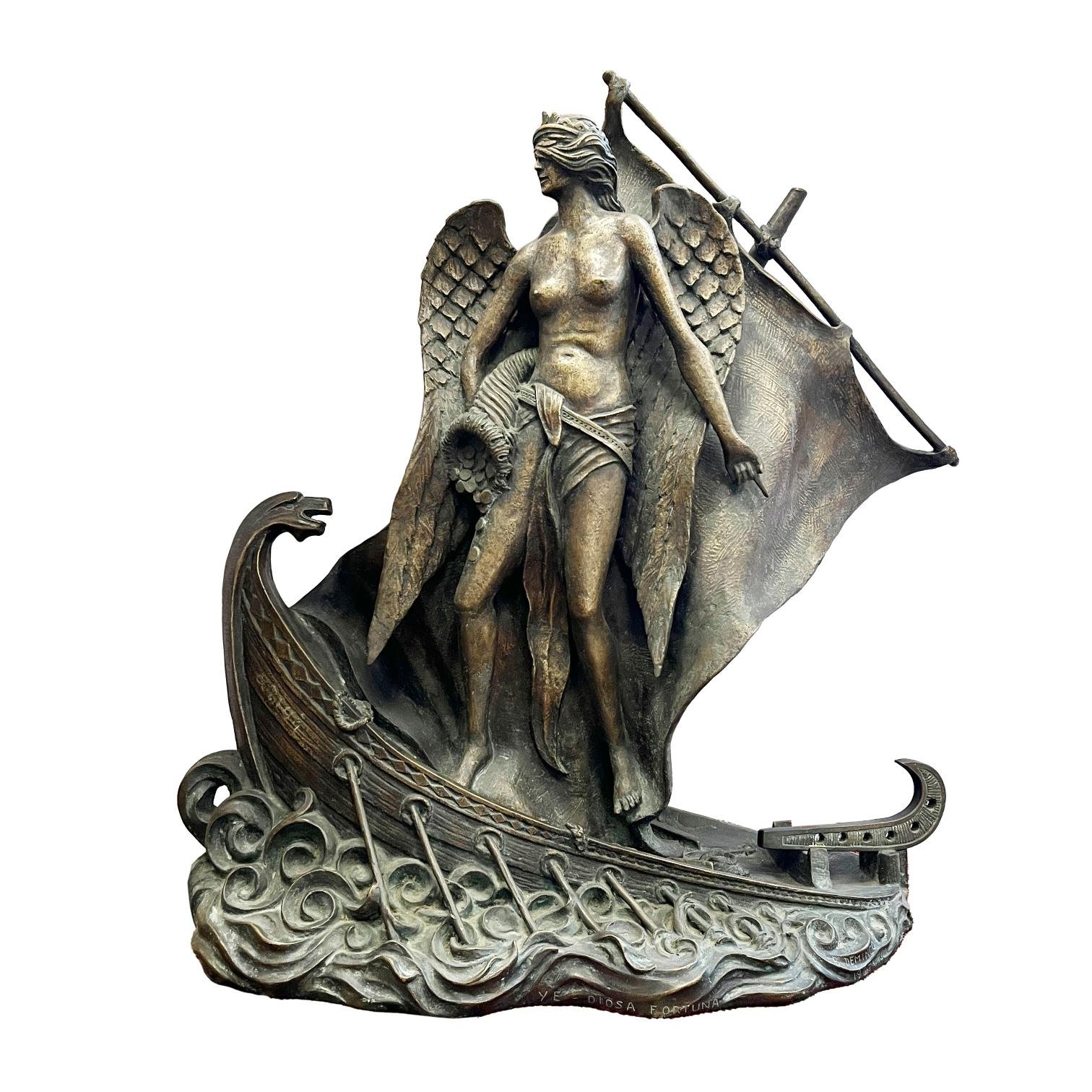 Escultura en bronce "Fortuna"