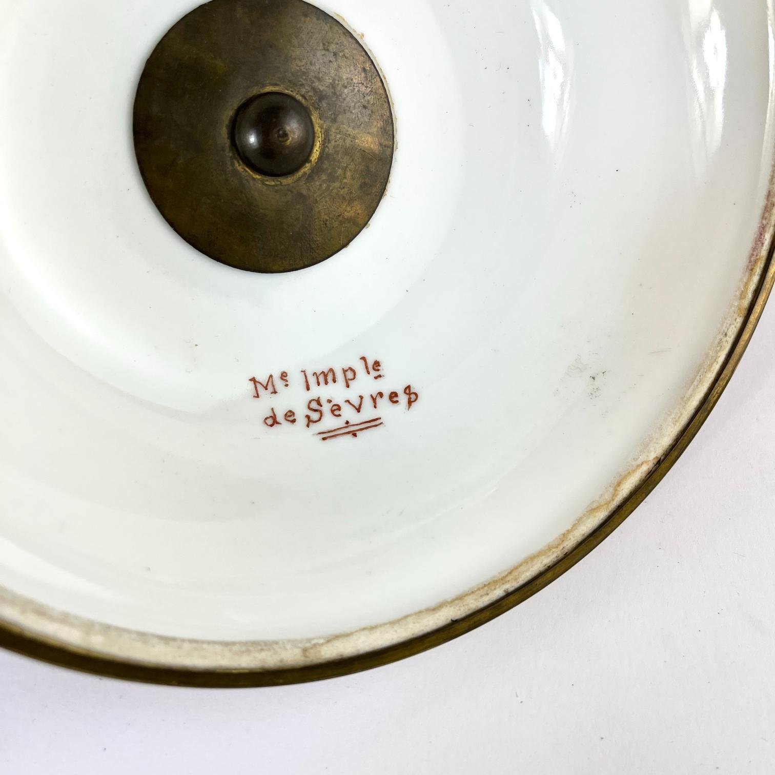 Copón francés en porcelana Sèvres - Imagen 2