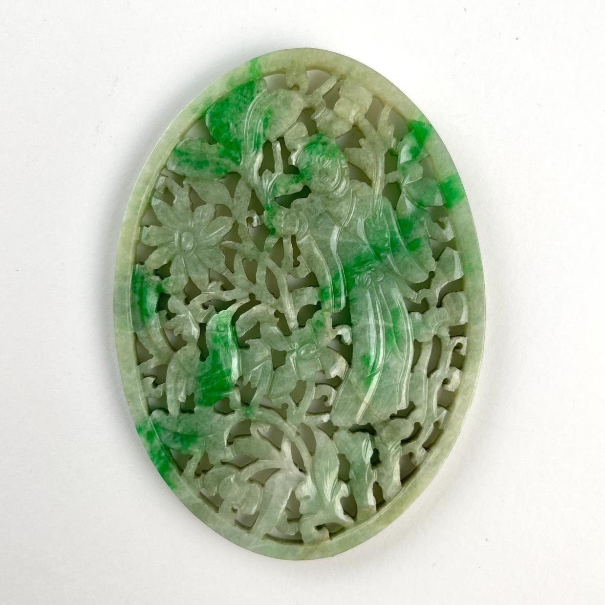Par de medallones chinos en jade - Imagen 3