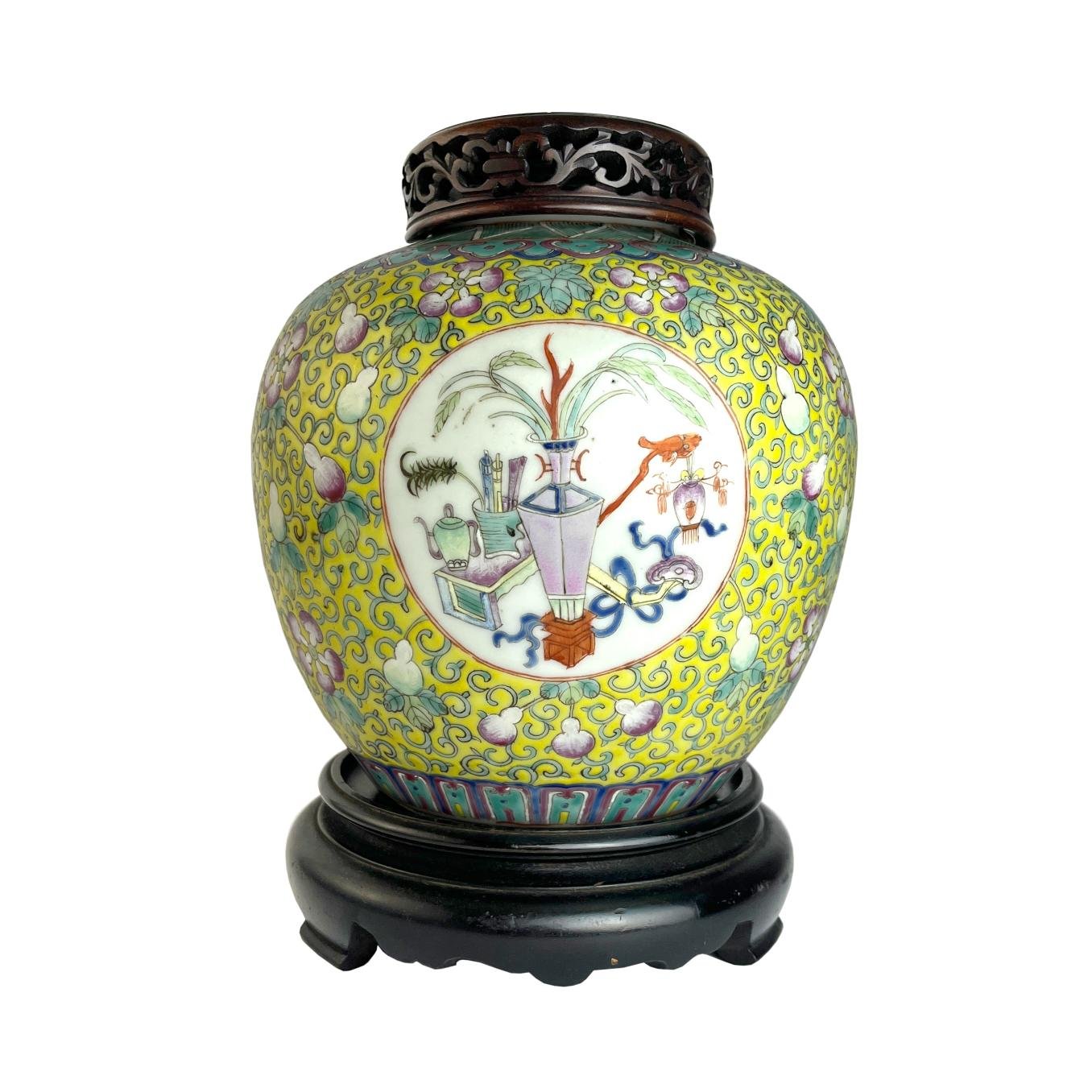 Ginger jar chino porcelana familia rosa