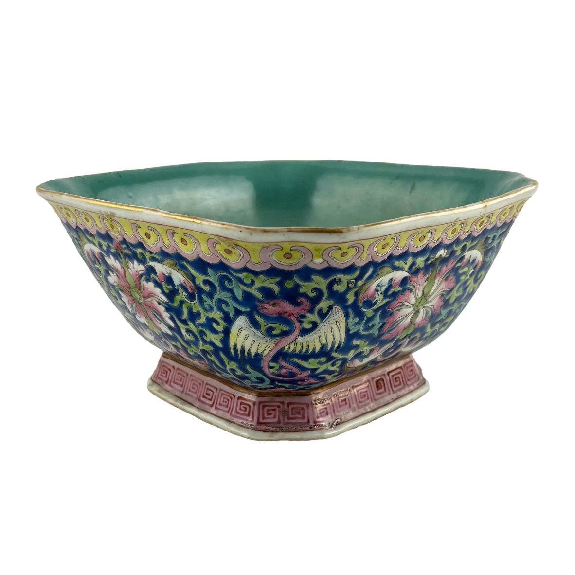 Bowl chino en porcelana familia rosa