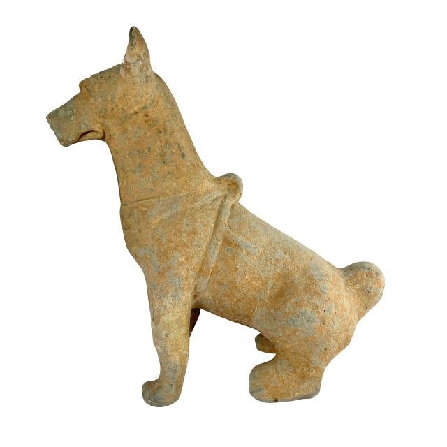 Escultura china en terracota "Perro" - Imagen 2