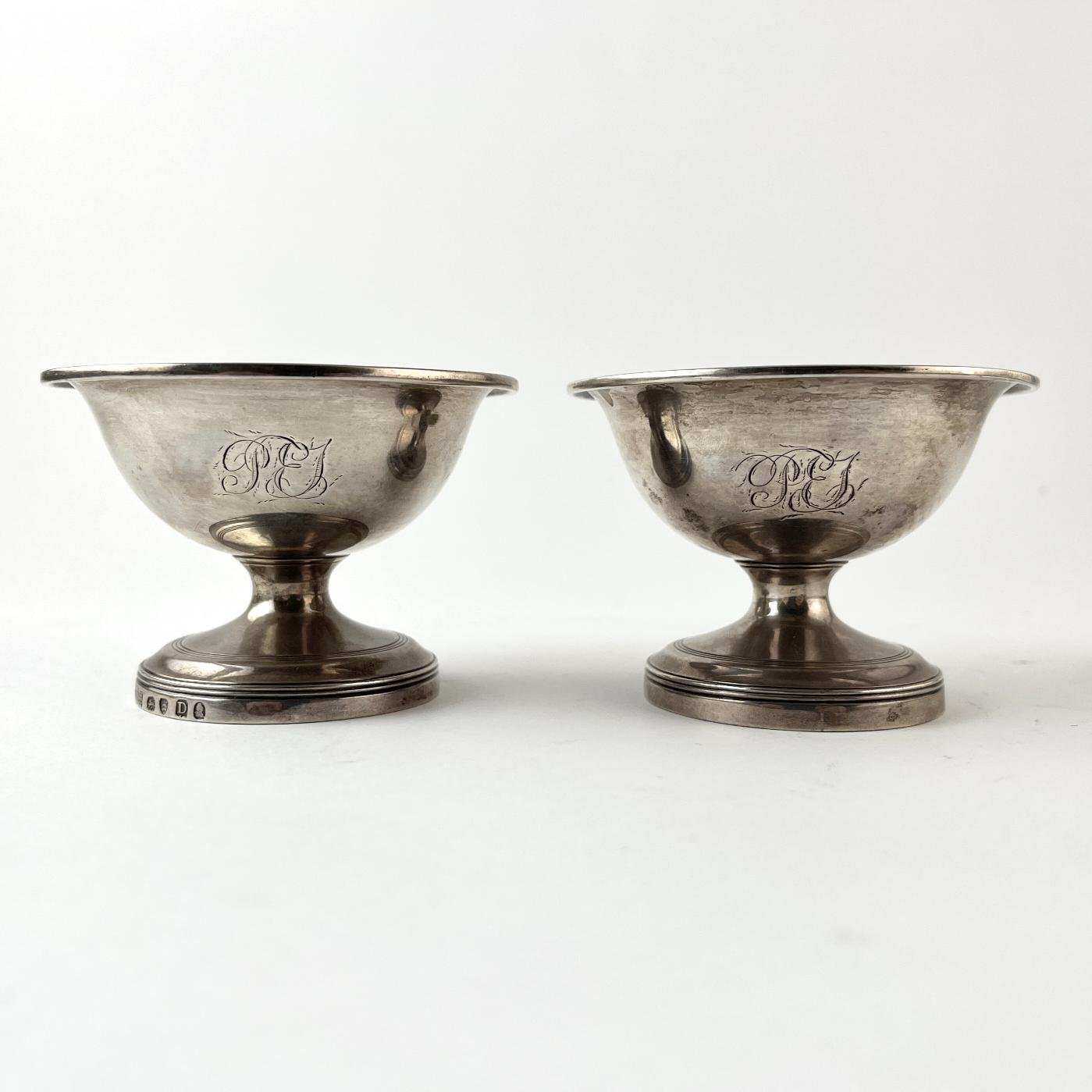 Par de bowls ingleses en plata