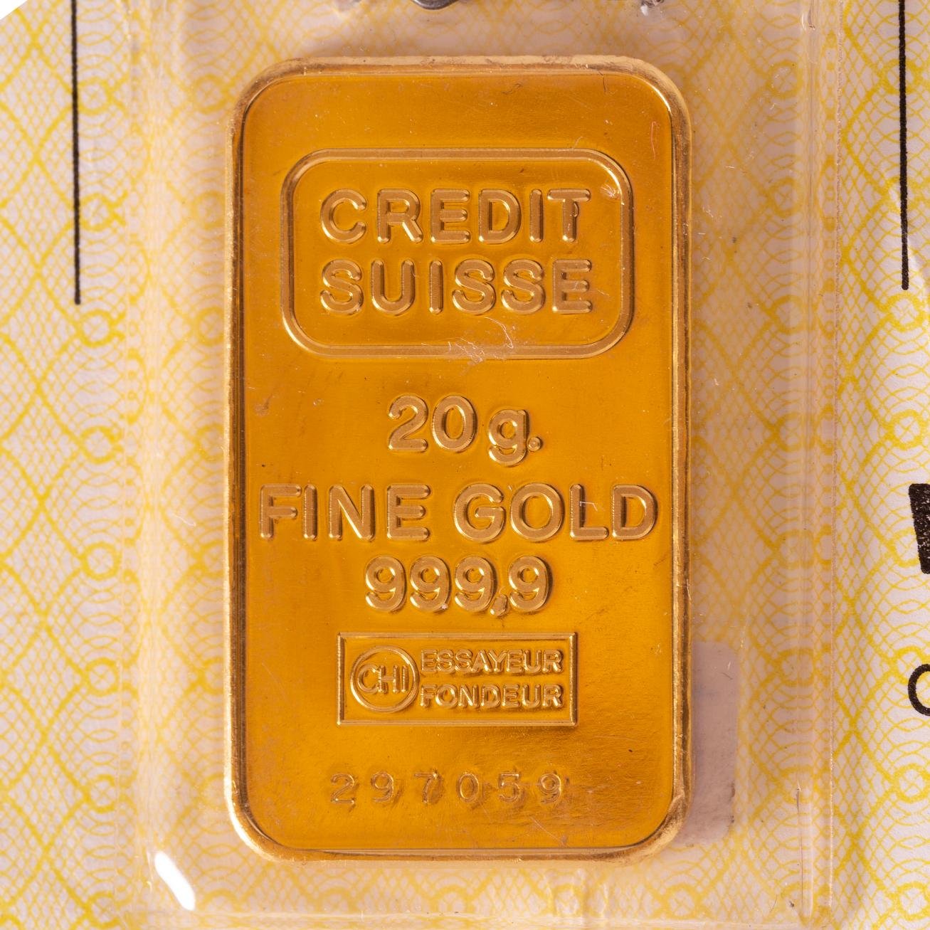 Lingote en oro Credit Suisse