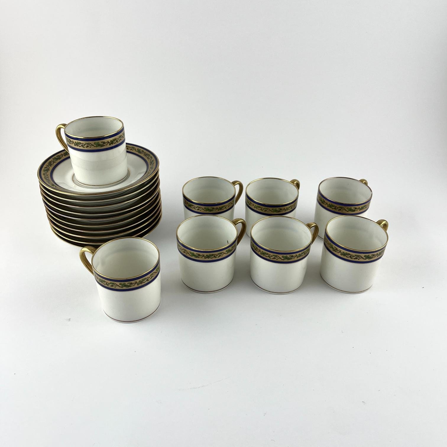 Juego de pocillos en porcelana Limoges