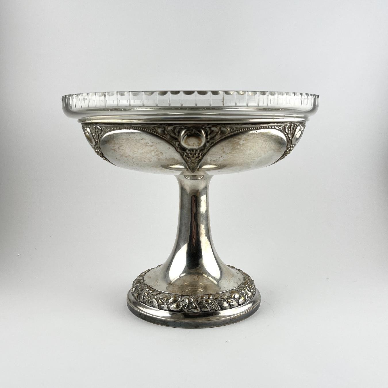 Centro de mesa en plateado