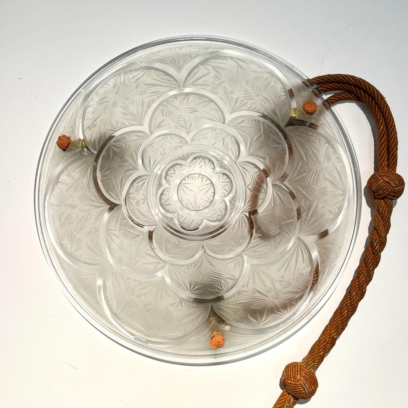 Plafón art decó en cristal