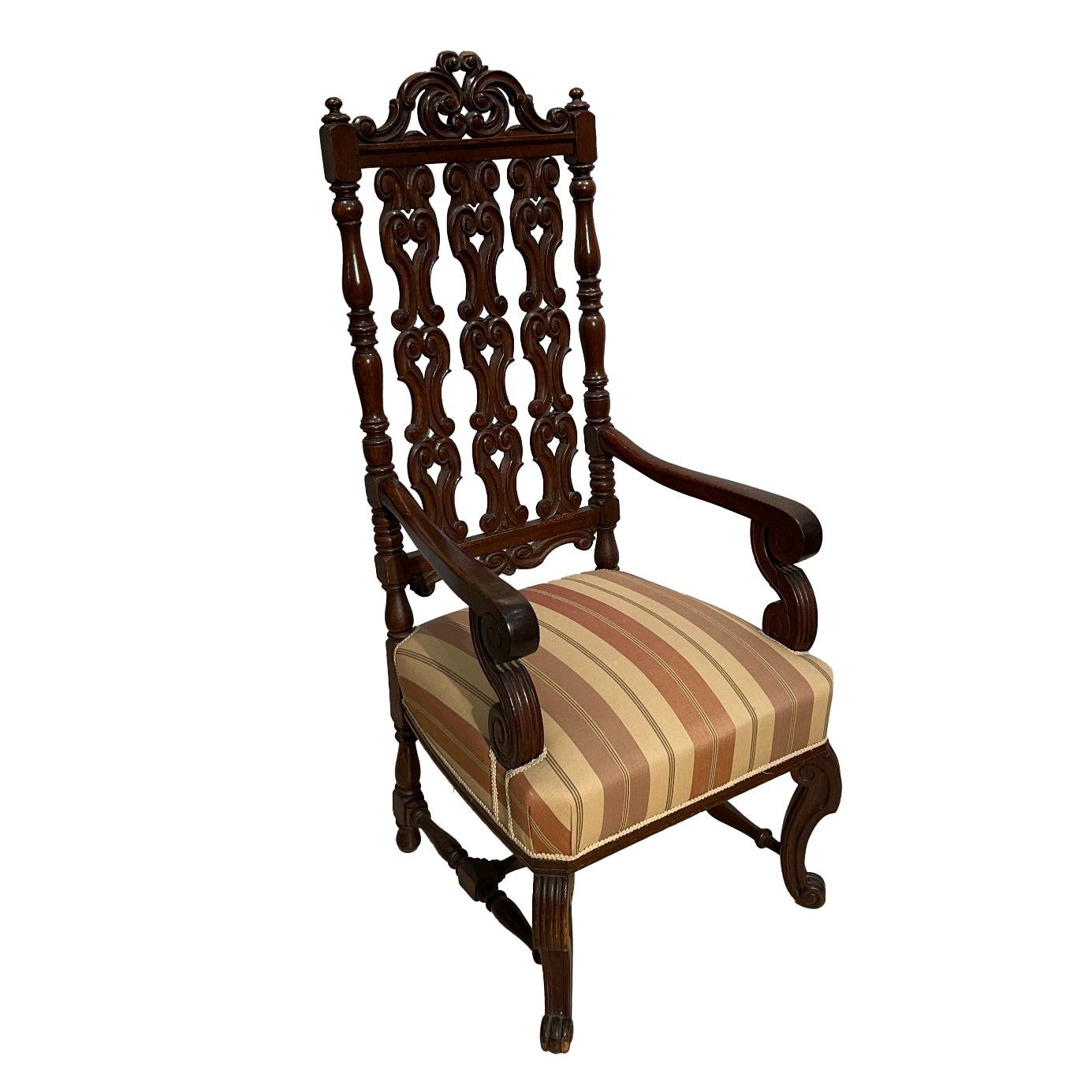 Par de sitiales estilo inglés en roble