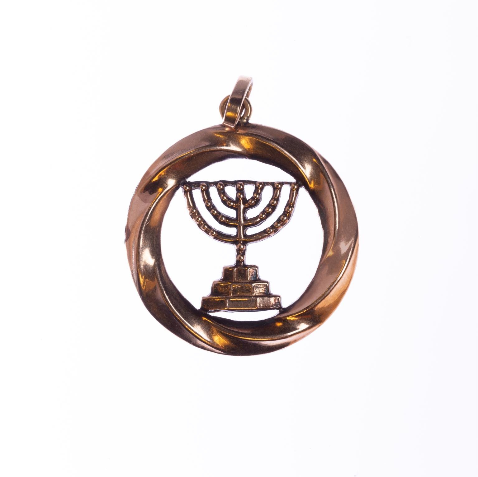 Colgante en oro "Menorá"