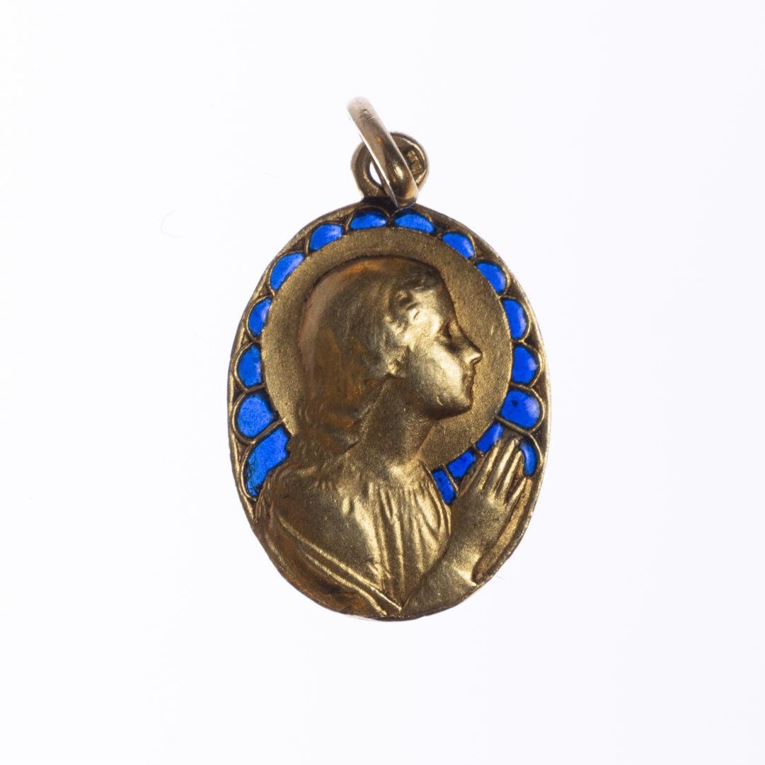 Medalla en oro 18 K y esmalte