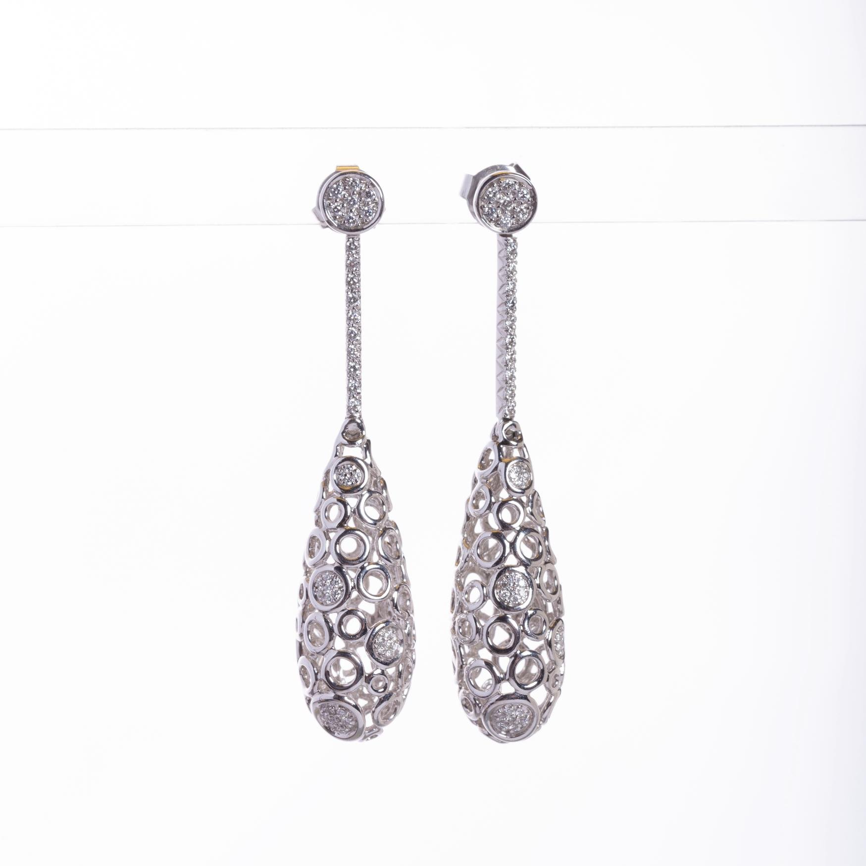 Caravanas en oro 18 K con brillantes