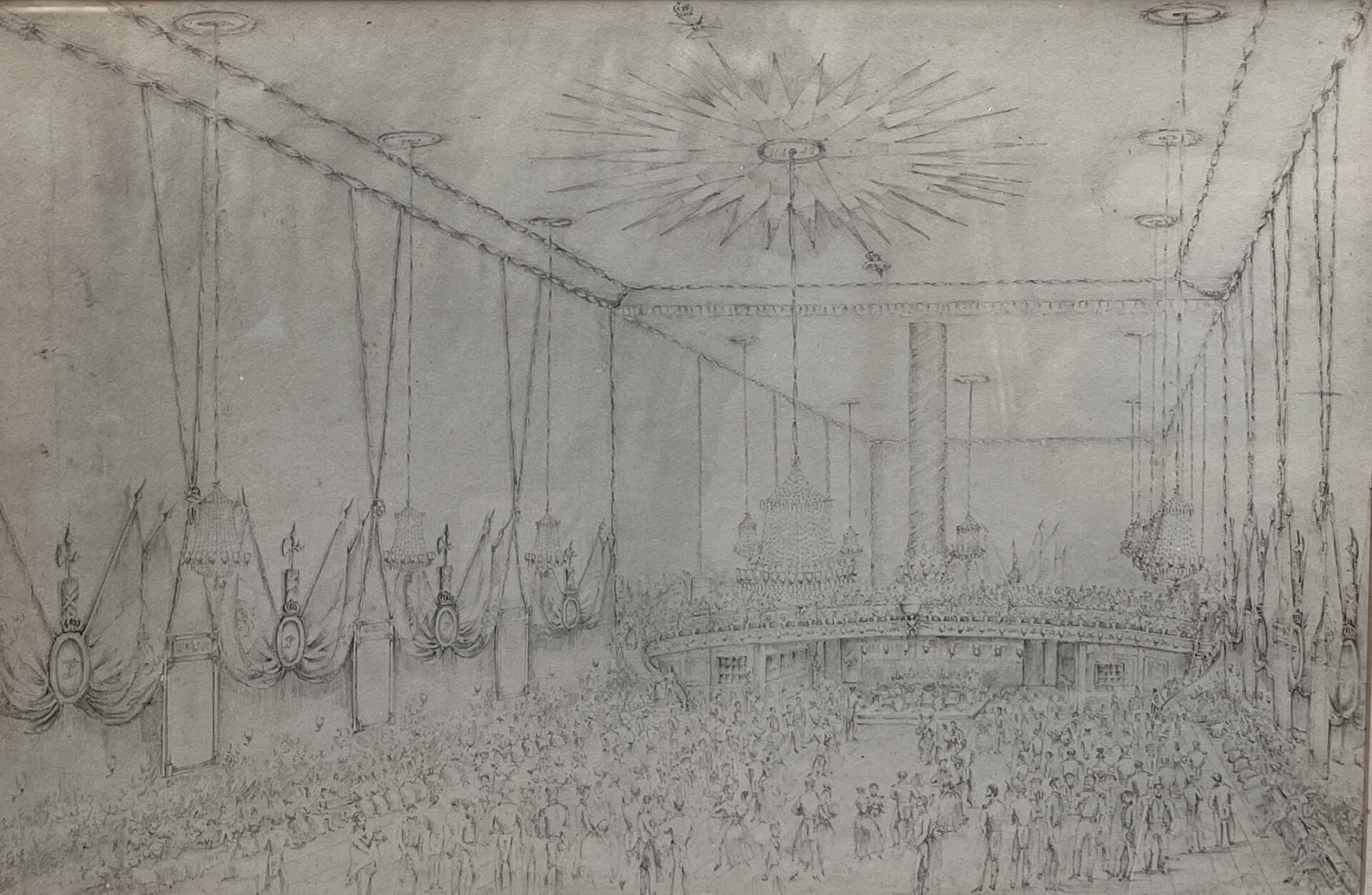 C. A. COATES "Baile a bordo del Hercules ofrecido por el príncipe de Joinville en honor a Pedro II."