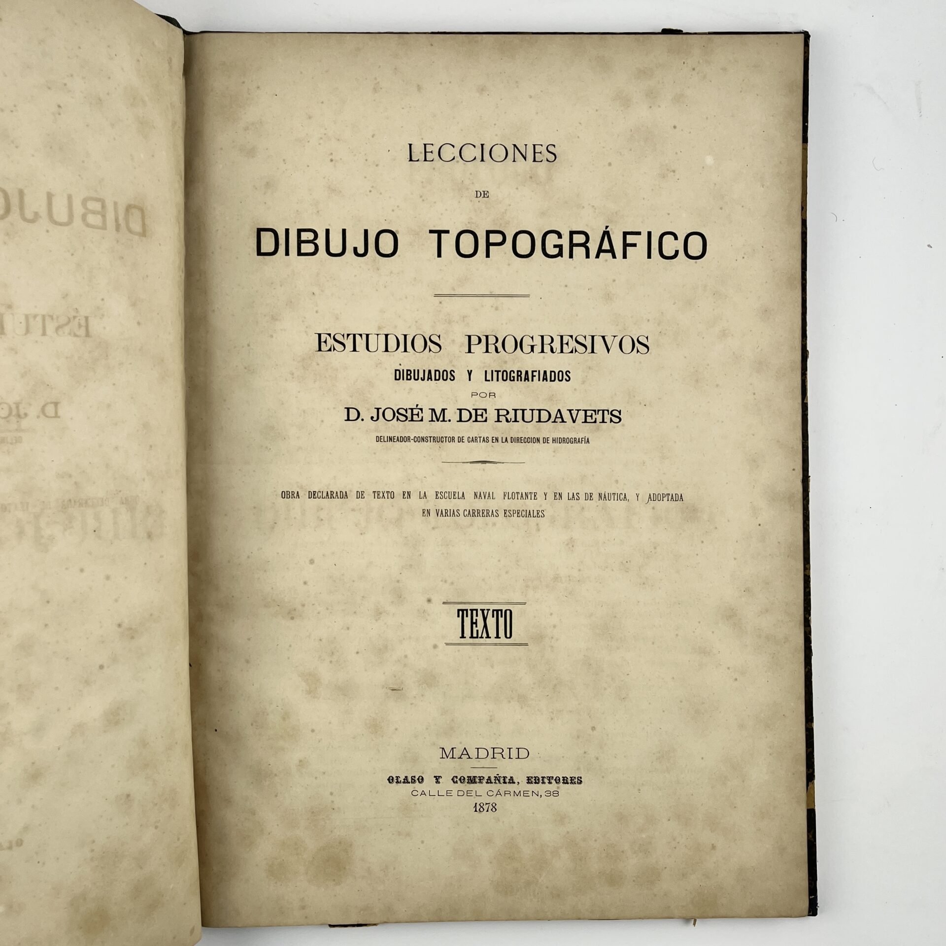 JOSÉ M. DE RIUDAVETSLecciones de dibujo topográfico