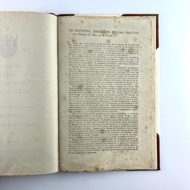 GERVASIO ANTONIO DE POSADAS - JUAN MARTÍN DE PUEYRREDÓN. Tres impresos porteños contra José Artigas.