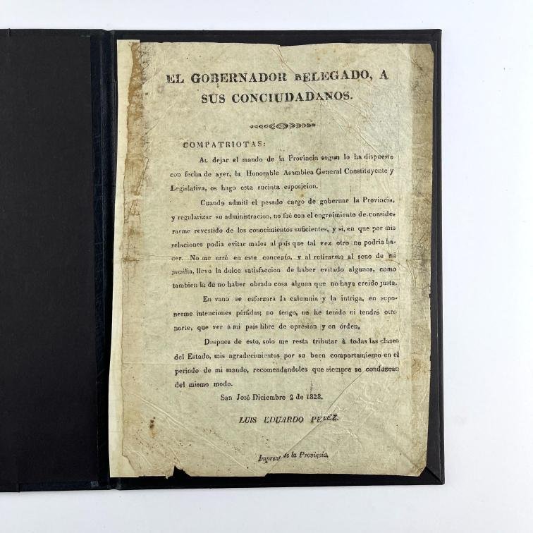 LUIS EDUARDO PÉREZ. El Gobernador Delegado, a sus conciudadanos.