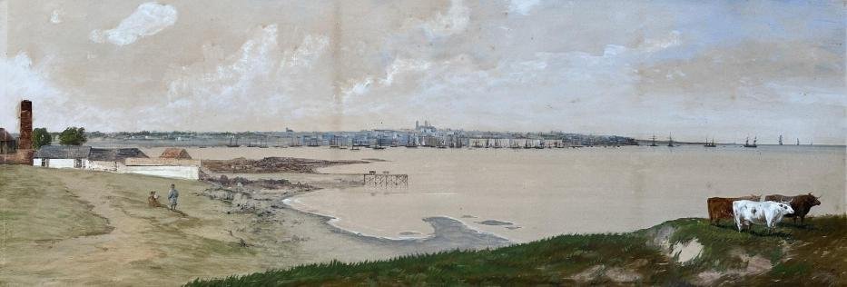  CARLO CORSETTI. Vista de Montevideo desde la Teja.