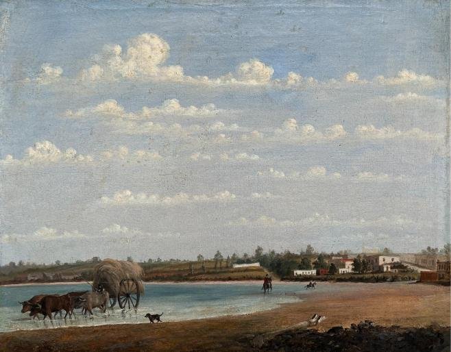 AUTOR NO IDENTIFICADO. Vista de Montevideo desde la Playa Ramírez.