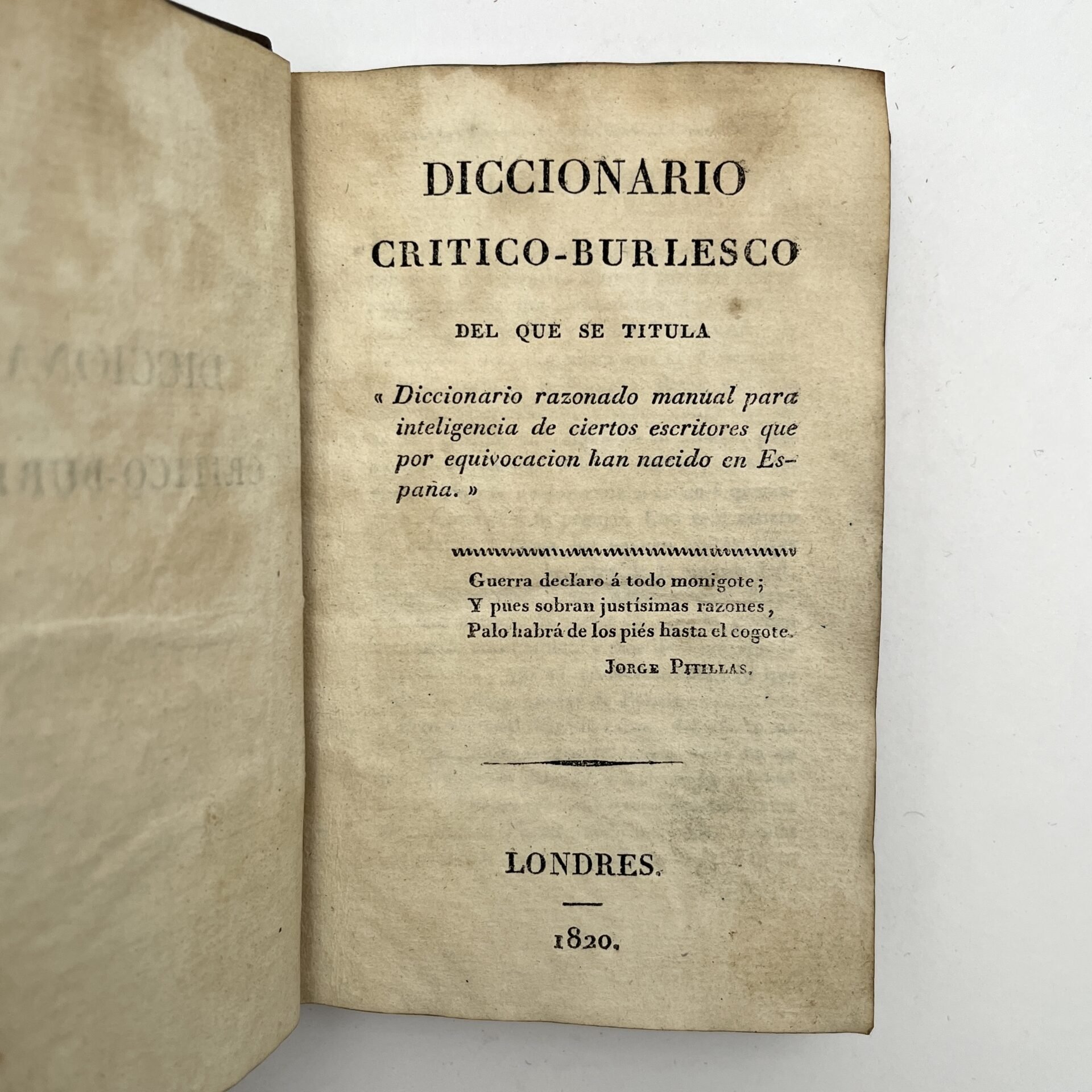Diccionario Crítico-Burlesco. Acompañado por:ISIDORO VILLARROYA: Marcilla y Segura, o Los amantes de Teruel. Historia del siglo XIII.