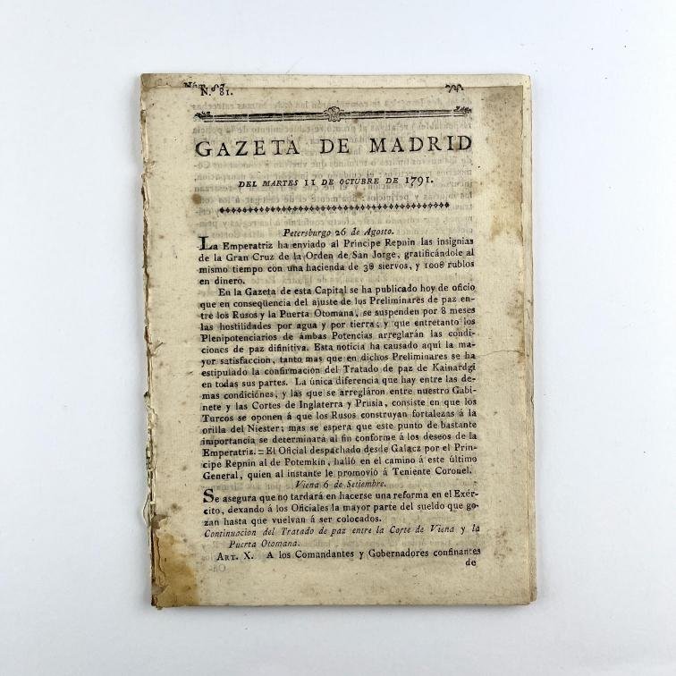 Diario de Madrid. 1799.