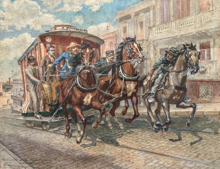 ORESTES ACQUARONE. Tranvía de la aduana.