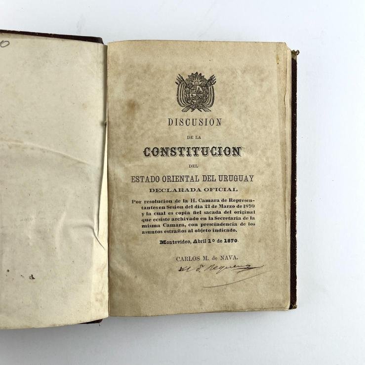 CARLOS M. DE NAVA.
Discusión de la Constitución de la República Oriental del Uruguay.