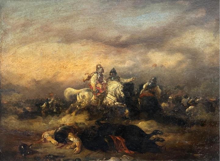 IGNACIO MANZONI. Escena de guerra.