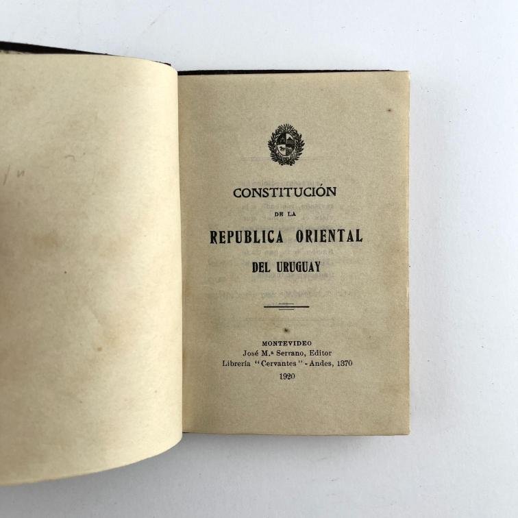 Constitución de la República Oriental del Uruguay. 1920.