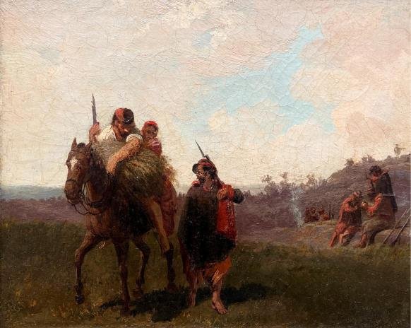 JUAN MANUEL BLANES. Campamento militar.