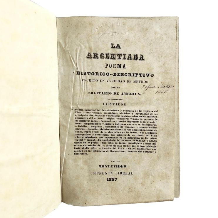 MANUEL ROGELIO TRISTANY.
La Argentiada.