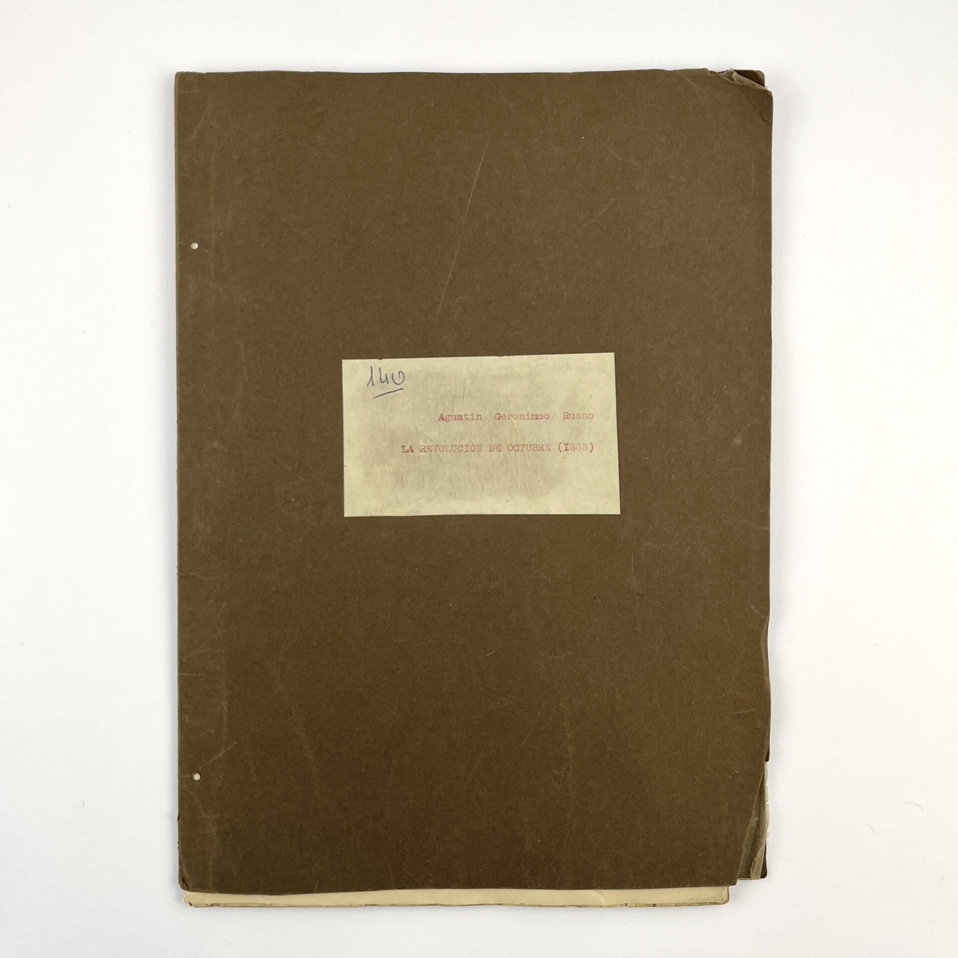 AGUSTÍN GERÓNIMO RUANOJuan Manuel de Rosas y la Revolución de 1833