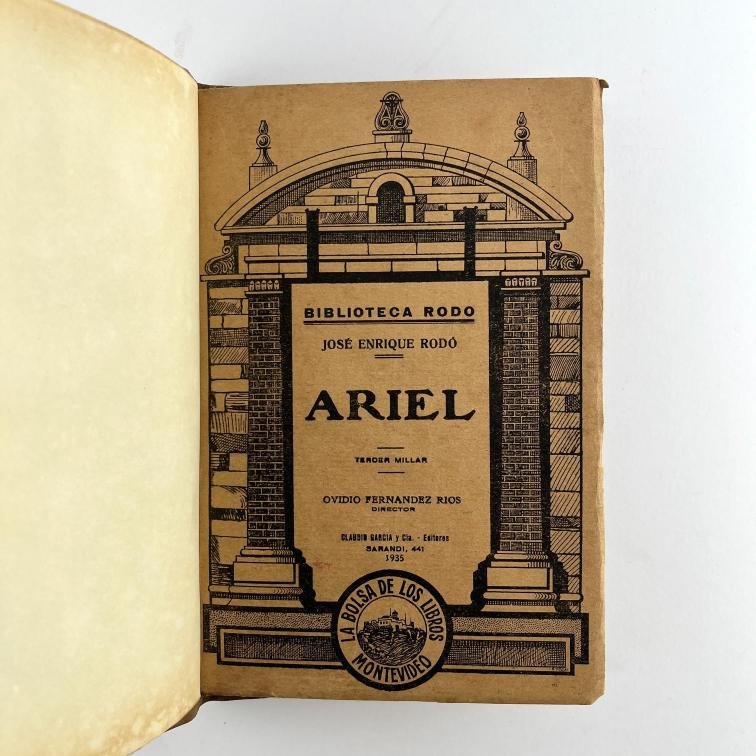 JOSÉ ENRIQUE RODÓ. Ariel.