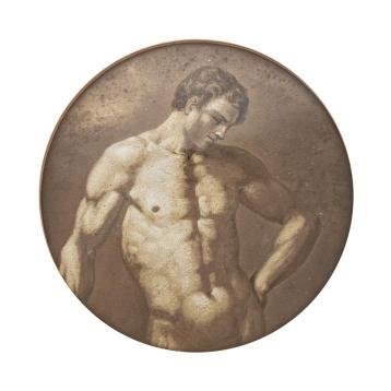 JUAN MANUEL BLANES (Atribuido). Desnudo masculino.