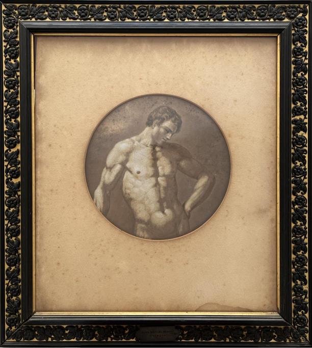 JUAN MANUEL BLANES (Atribuido). Desnudo masculino. - Imagen 2