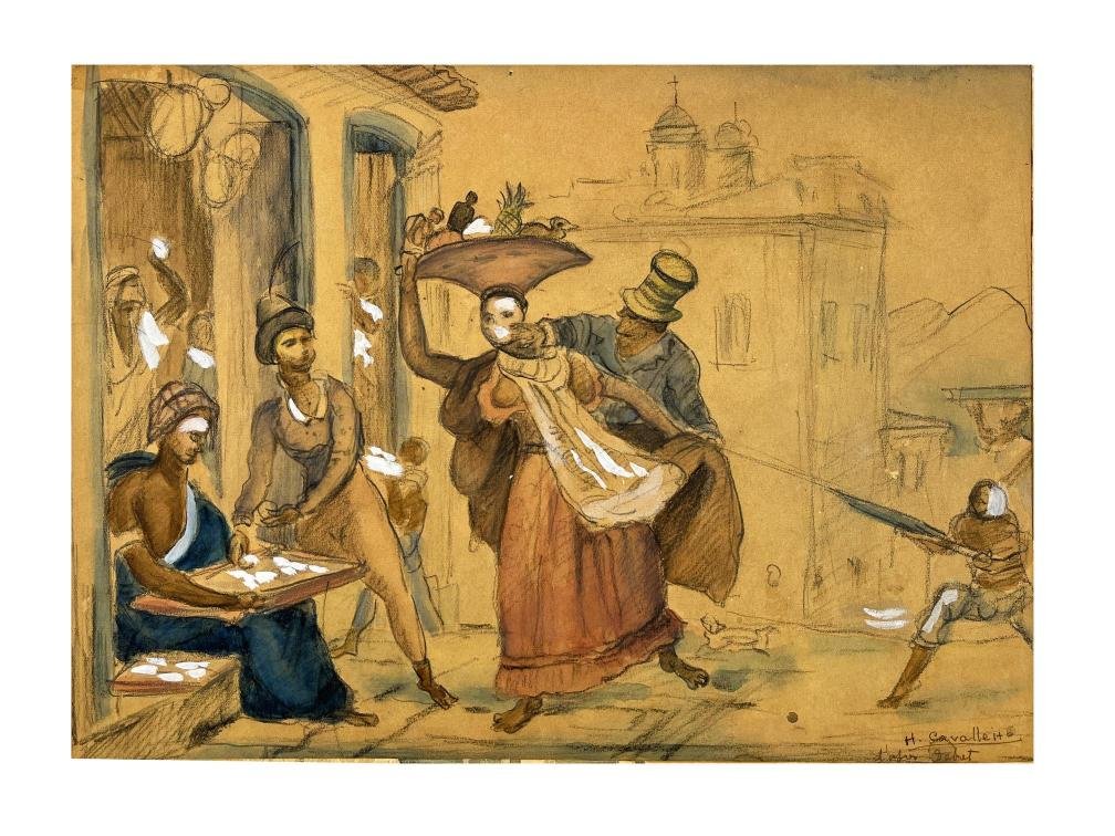 HENRIQUE CAVALLEITO. Escena de Carnaval (d'aprés Debret).