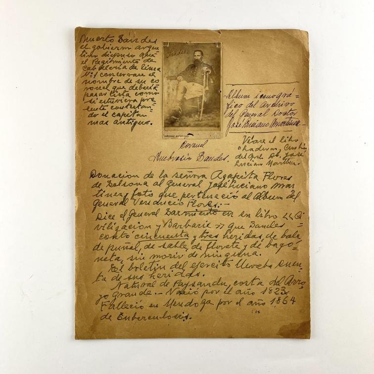 DESIDERO JOUANT & HNO.
Retrato del Coronel Ambrosio Sandes.