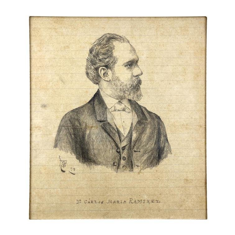 JOSÉ MARÍA FERNÁNDEZ SALDAÑA. Retrato del doctor Carlos María Ramírez.